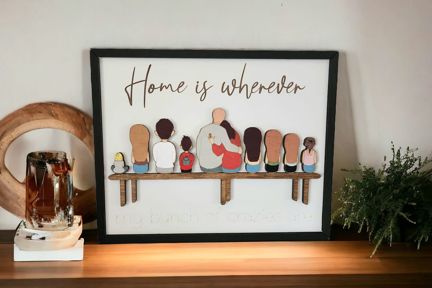 Custom Wood Family Portrait