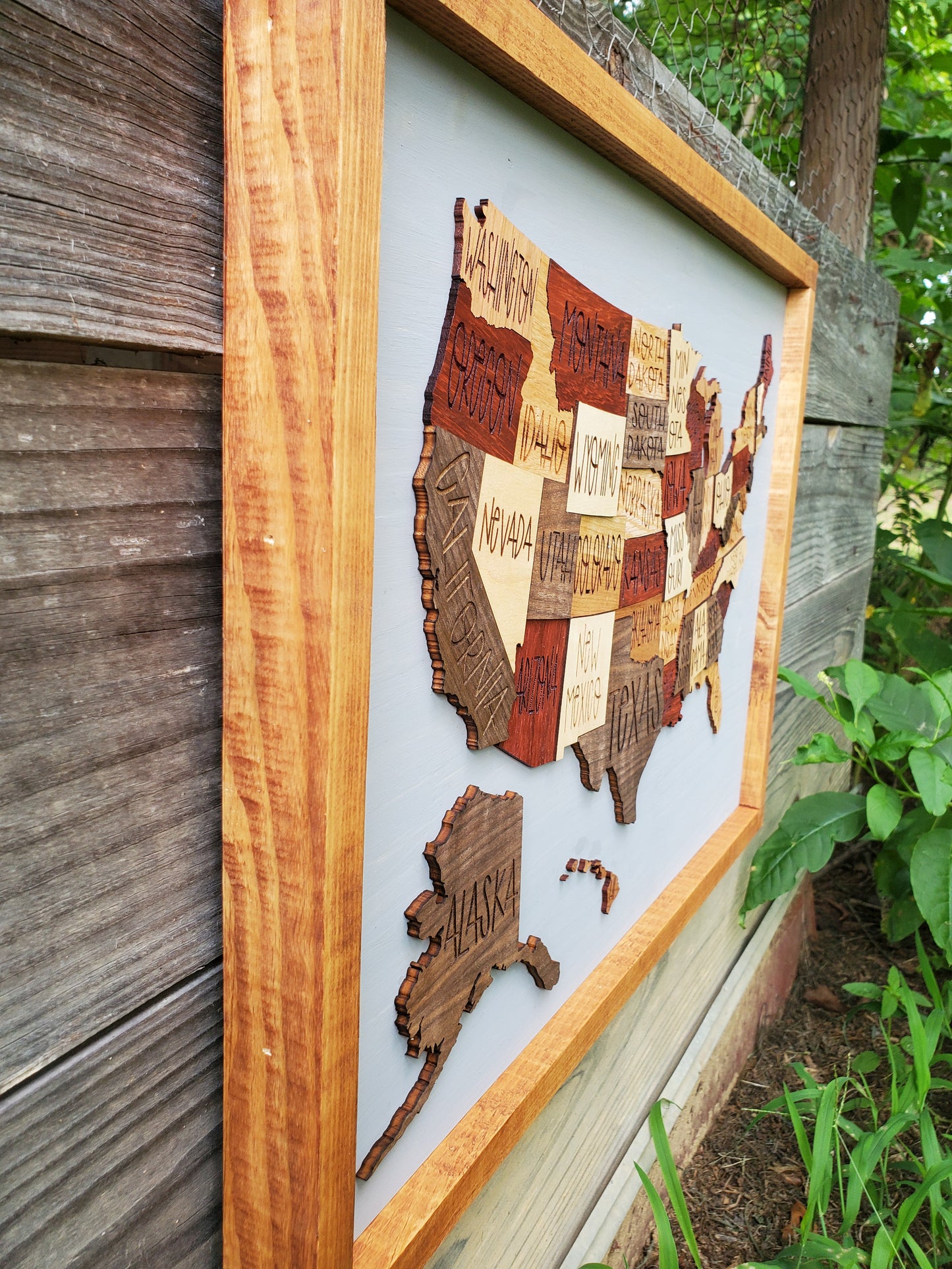 Engraved US Map w/all 50 states