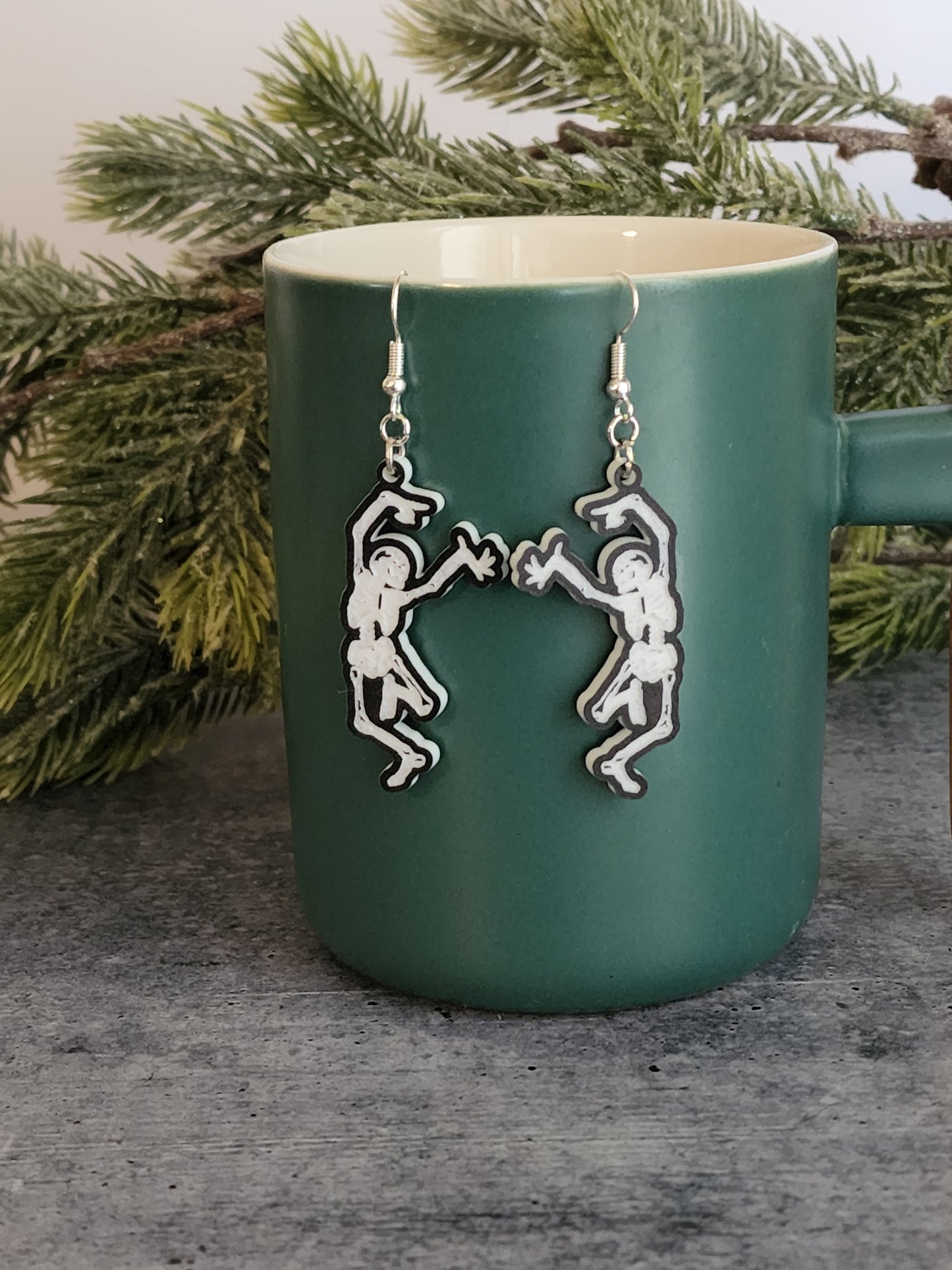 Dancing Skellies Acrylic Earrings