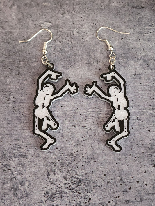 Dancing Skellies Acrylic Earrings