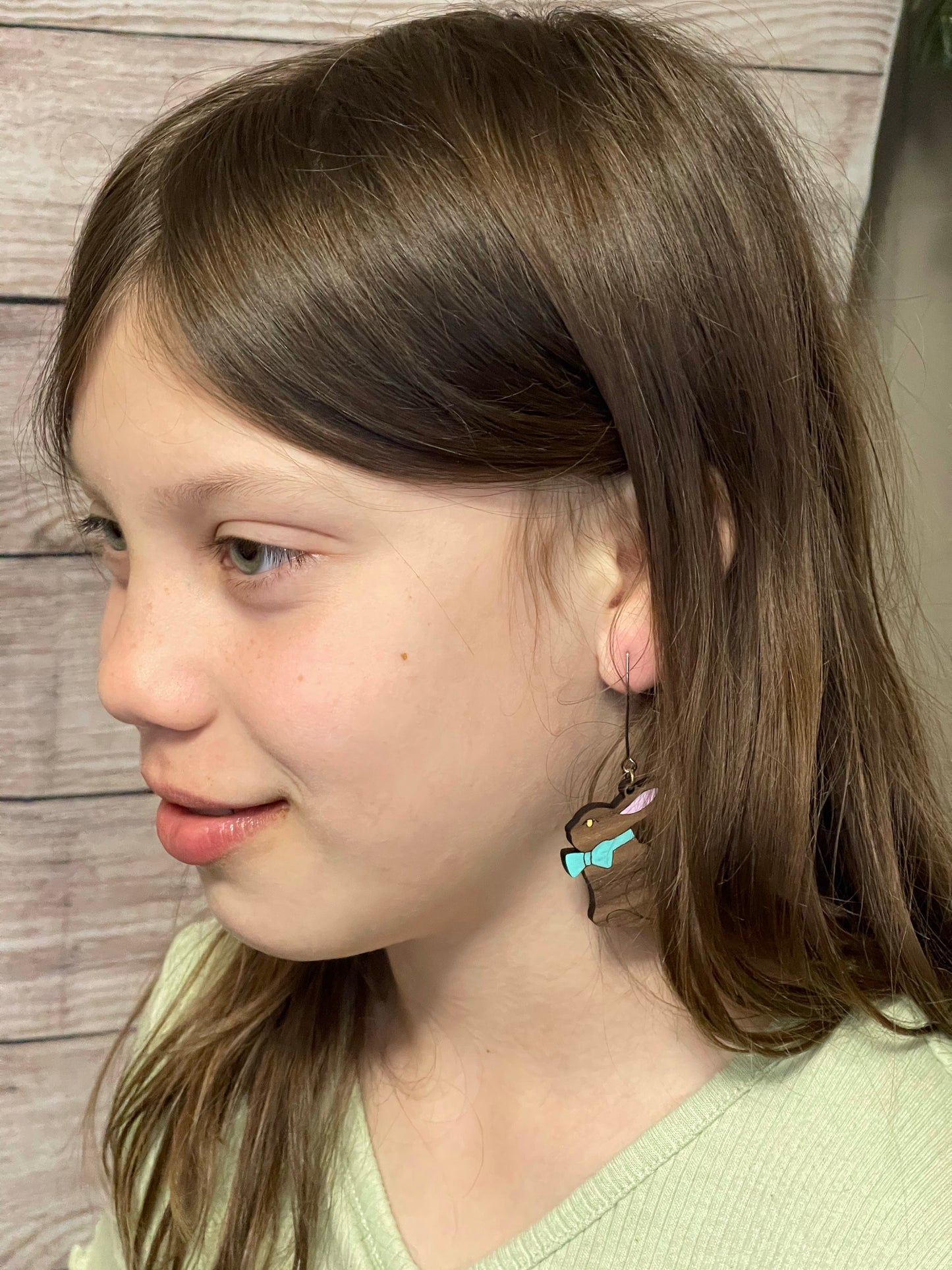Chocolate Bunny Easter Earrings