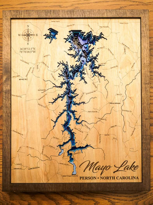 Mayo Lake Bathymetric Map
