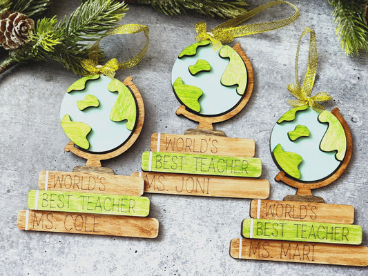 WS Best Teacher Ornament