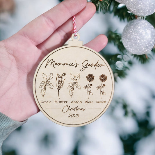 WS Birth Flower Garden Ornament