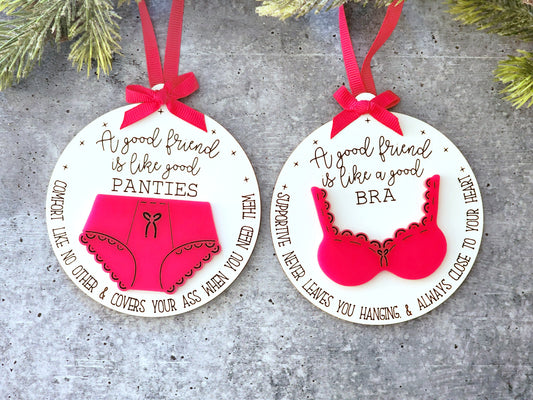 WS Bra Friendship Ornament