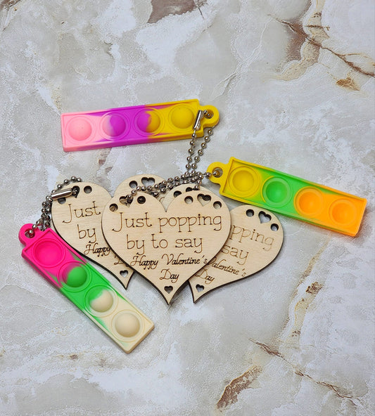 Valentine's Pop It Keychains