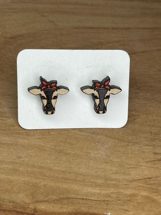 Heifer Bandana Stud Earrings Set of 5