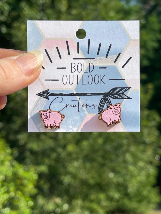 Pig Studs Set of 5