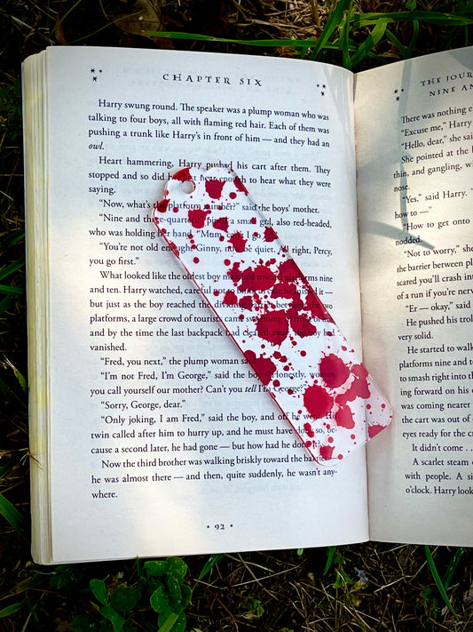 Blood splatter Bookmarks Set of 5