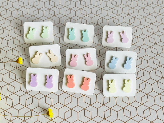 Pastel Acrylic Peep Studs Set of 5