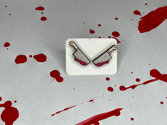 True Crime Knife Stud Earrings